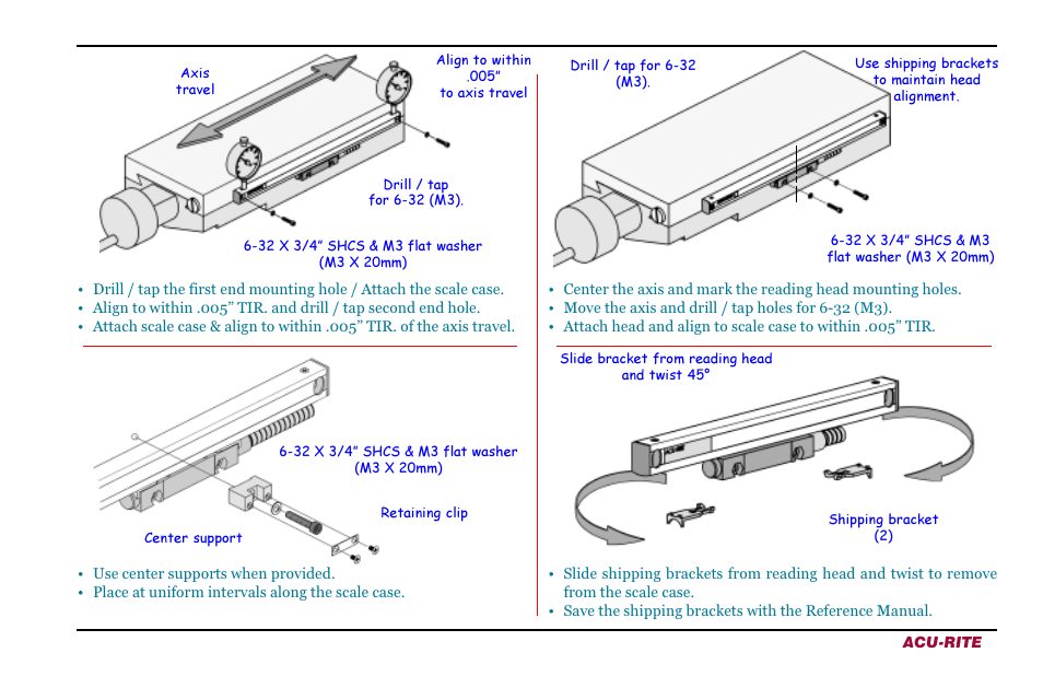 ACU-RITE Microscale User Manual | Page 11 / 20