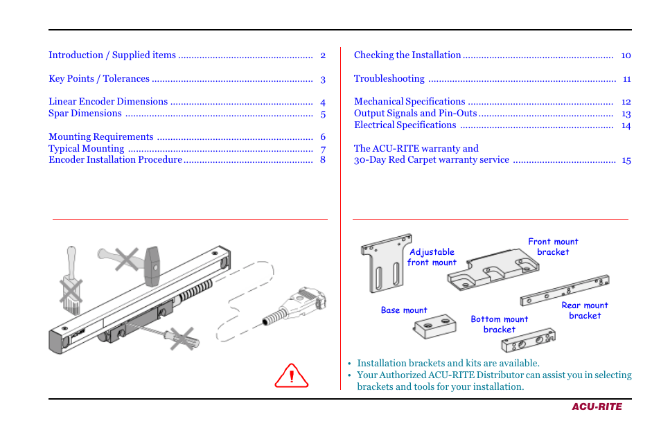 ACU-RITE Microscale User Manual | Page 3 / 20