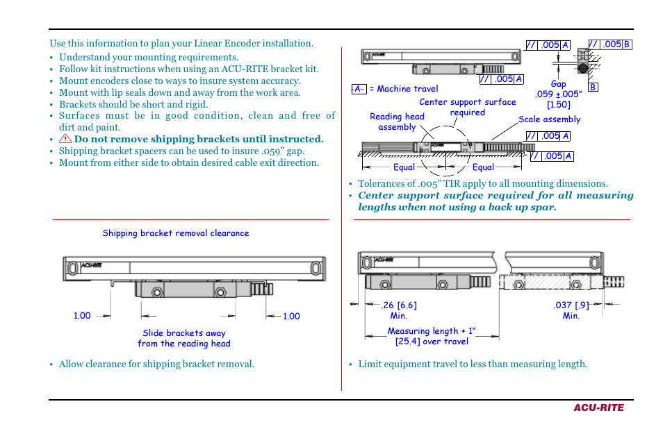 ACU-RITE Microscale User Manual | Page 5 / 20
