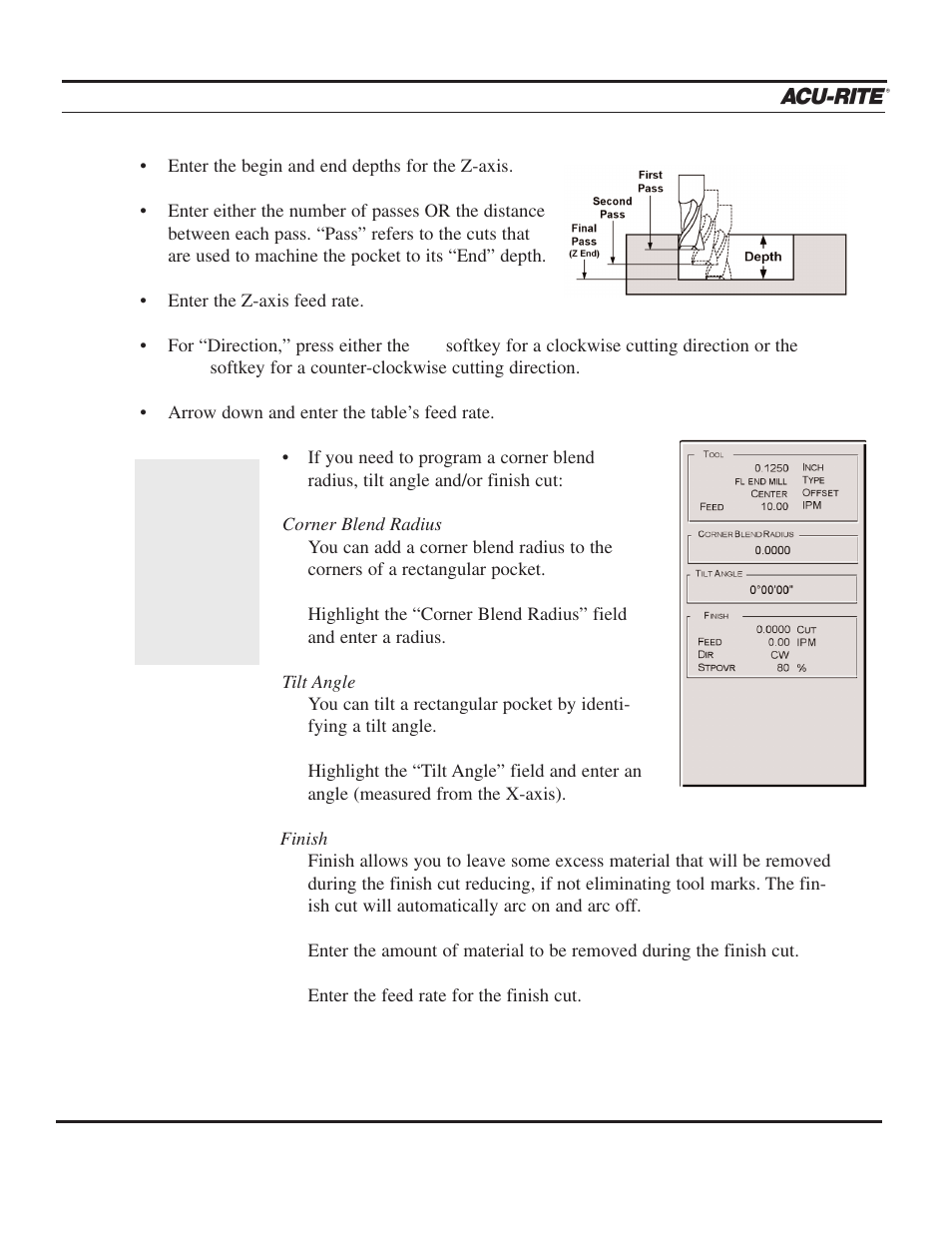 Program steps | ACU-RITE MILLPWR 3 Axes User Manual | Page 110 / 241