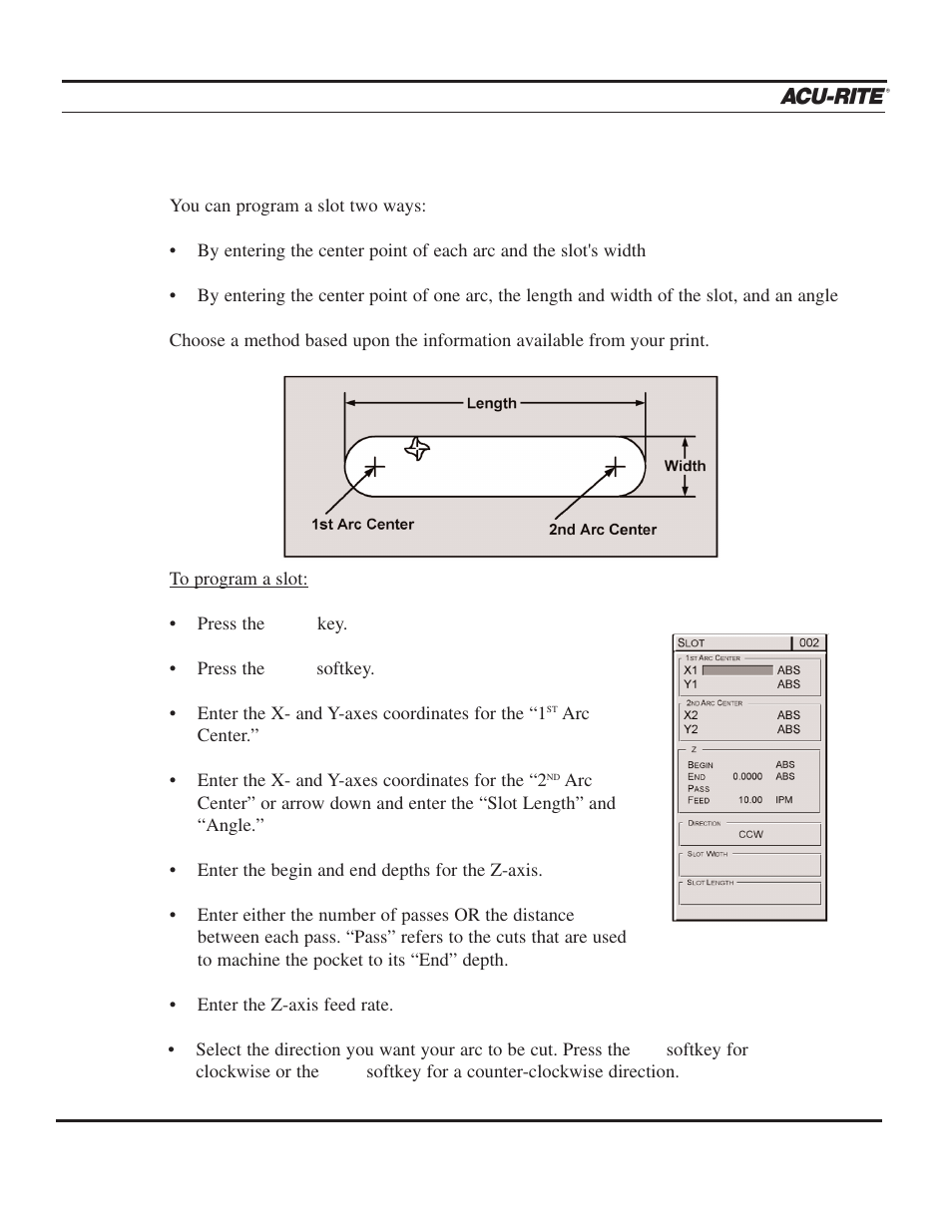 Program steps, Operation manual | ACU-RITE MILLPWR 3 Axes User Manual | Page 116 / 241