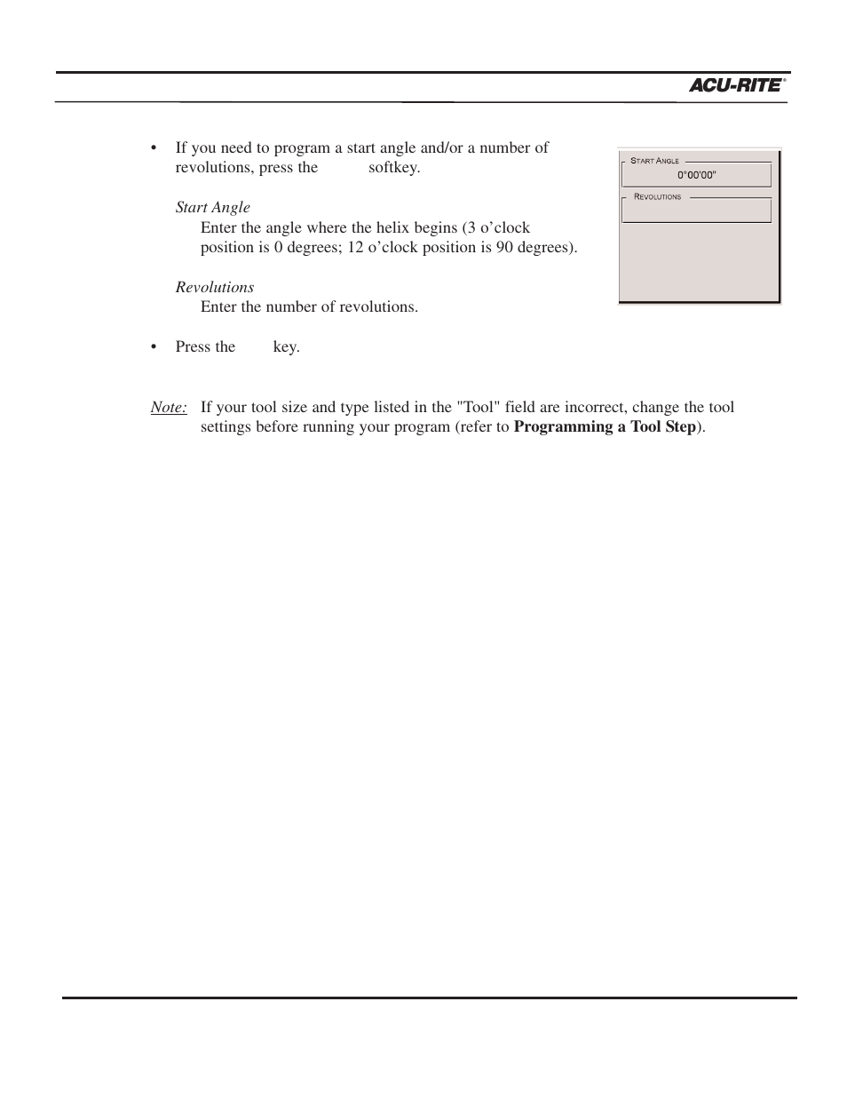 Program steps | ACU-RITE MILLPWR 3 Axes User Manual | Page 125 / 241