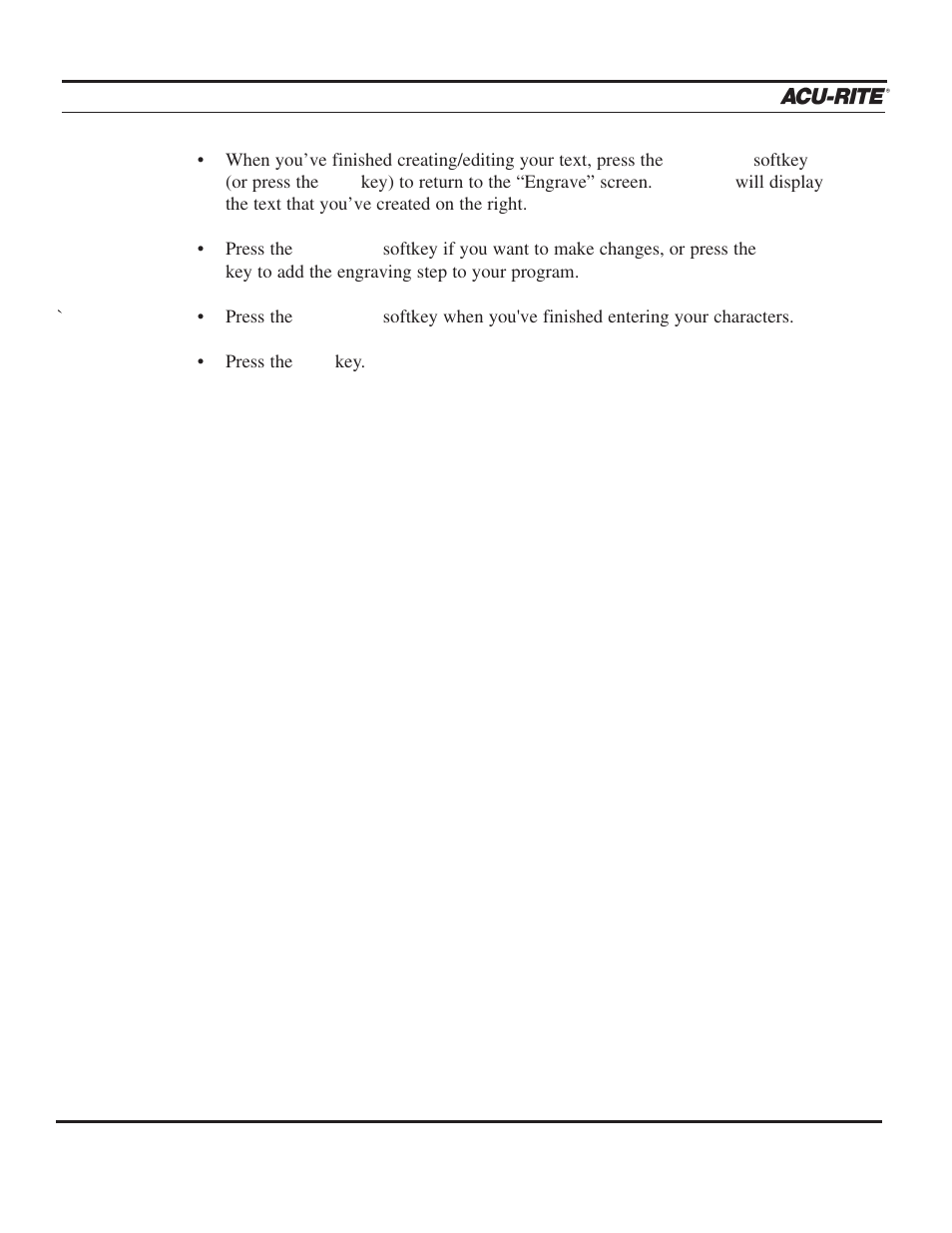 Program steps, Operation manual | ACU-RITE MILLPWR 3 Axes User Manual | Page 142 / 241
