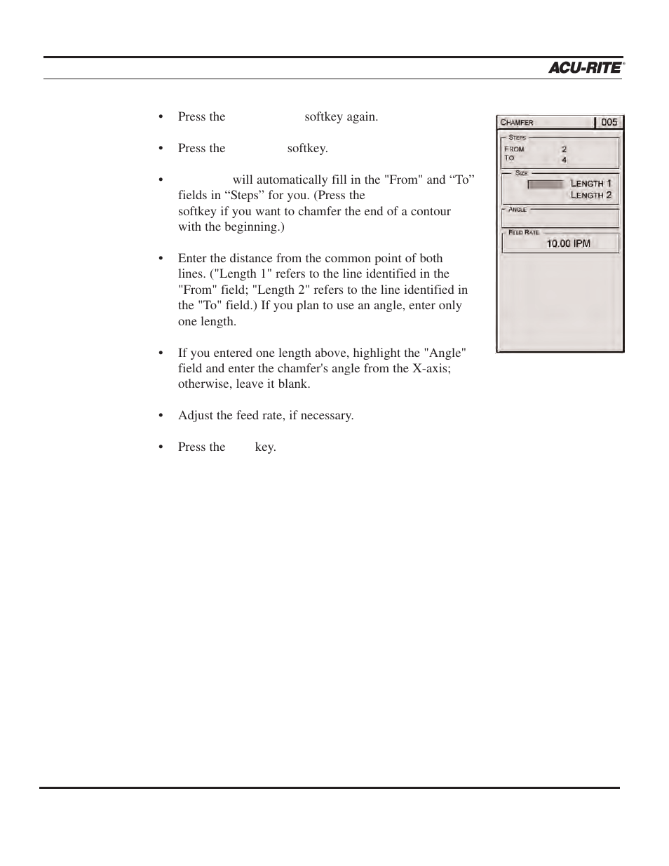 Program steps | ACU-RITE MILLPWR 3 Axes User Manual | Page 148 / 241