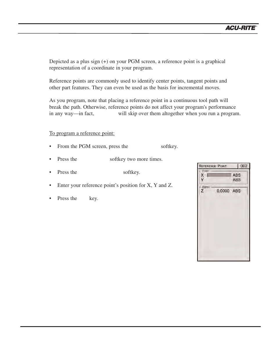 Program steps | ACU-RITE MILLPWR 3 Axes User Manual | Page 149 / 241