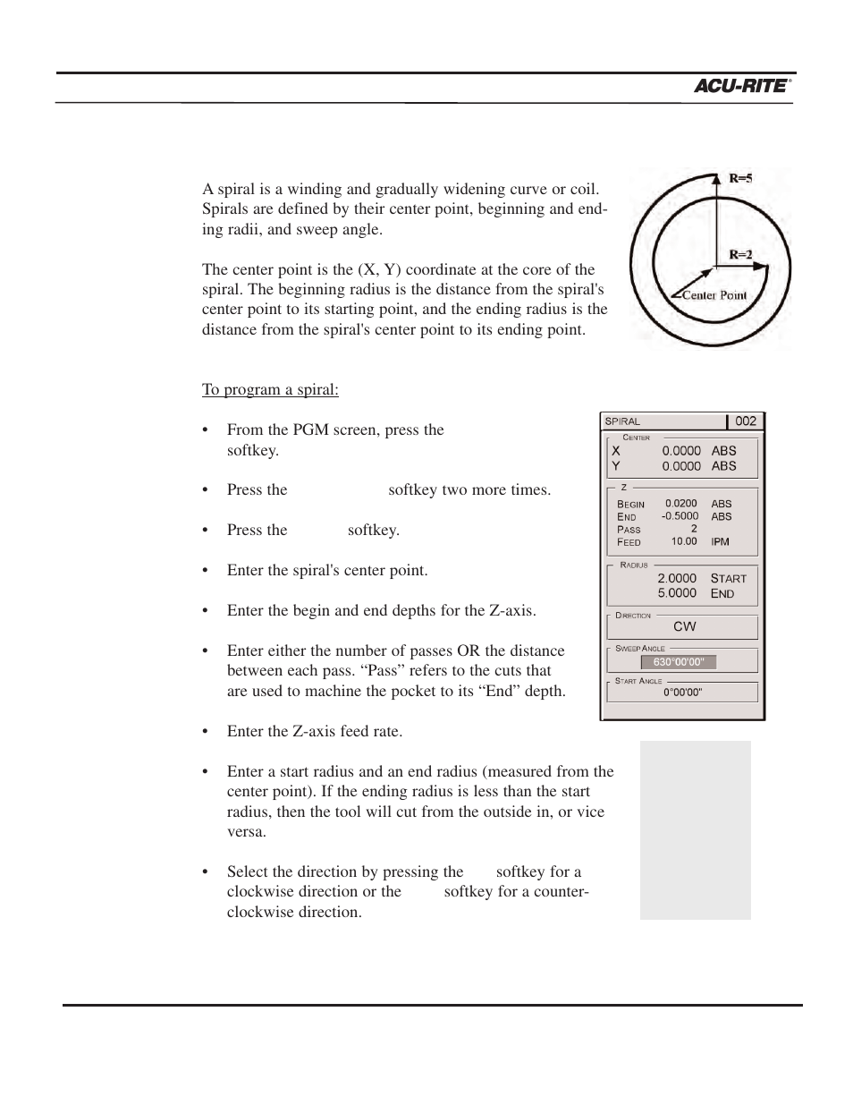 Program steps | ACU-RITE MILLPWR 3 Axes User Manual | Page 151 / 241