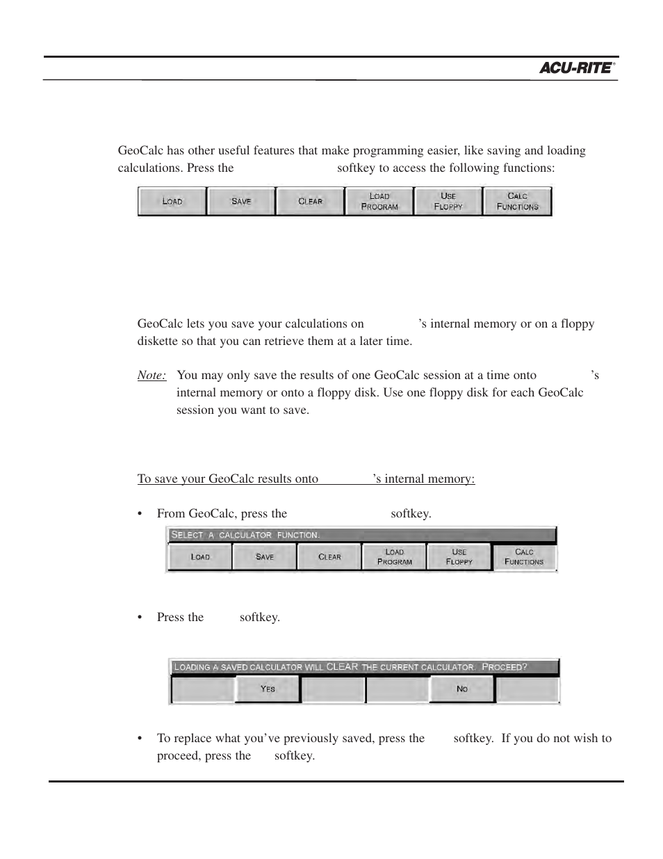 Calculator, Operation manual | ACU-RITE MILLPWR 3 Axes User Manual | Page 169 / 241