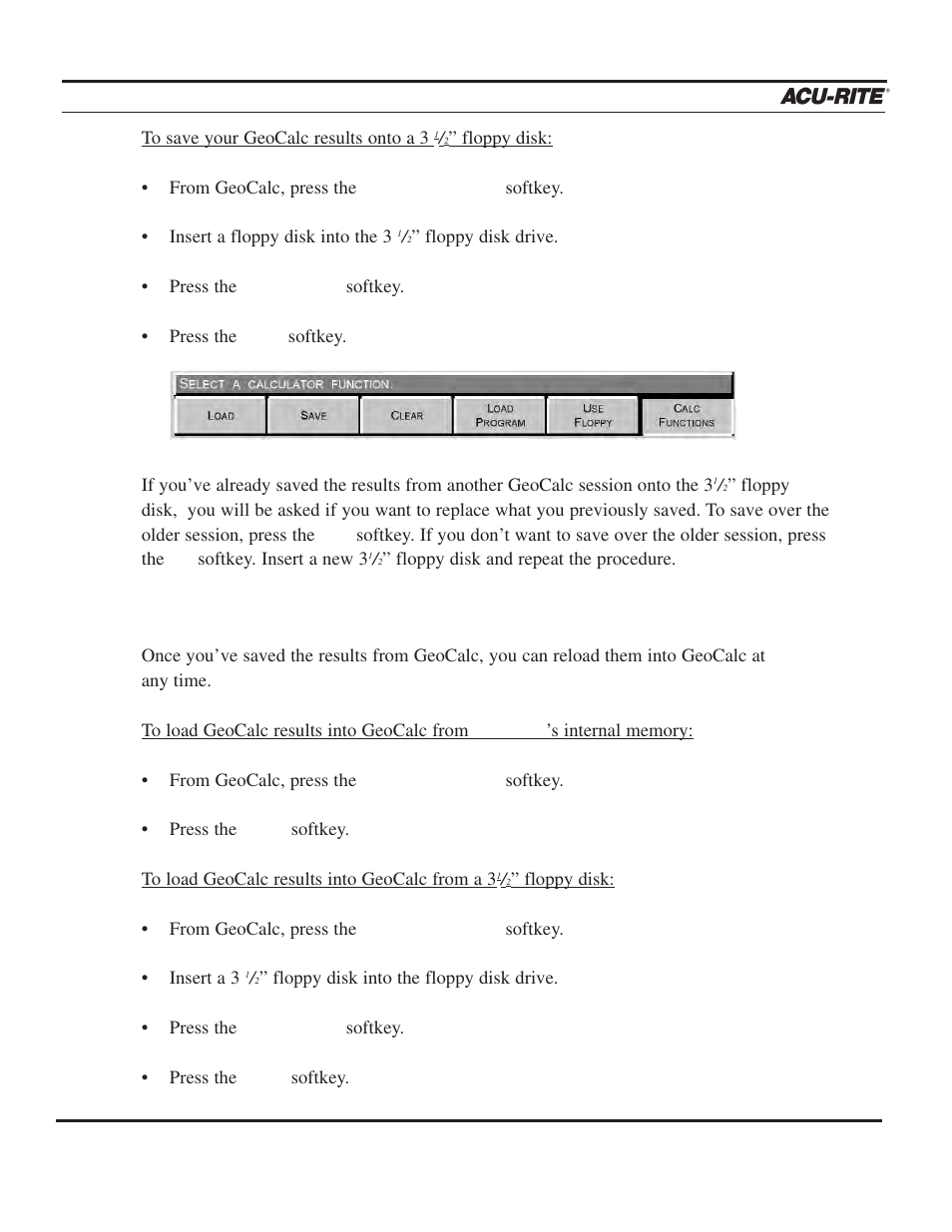 Calculator, Operation manual | ACU-RITE MILLPWR 3 Axes User Manual | Page 170 / 241