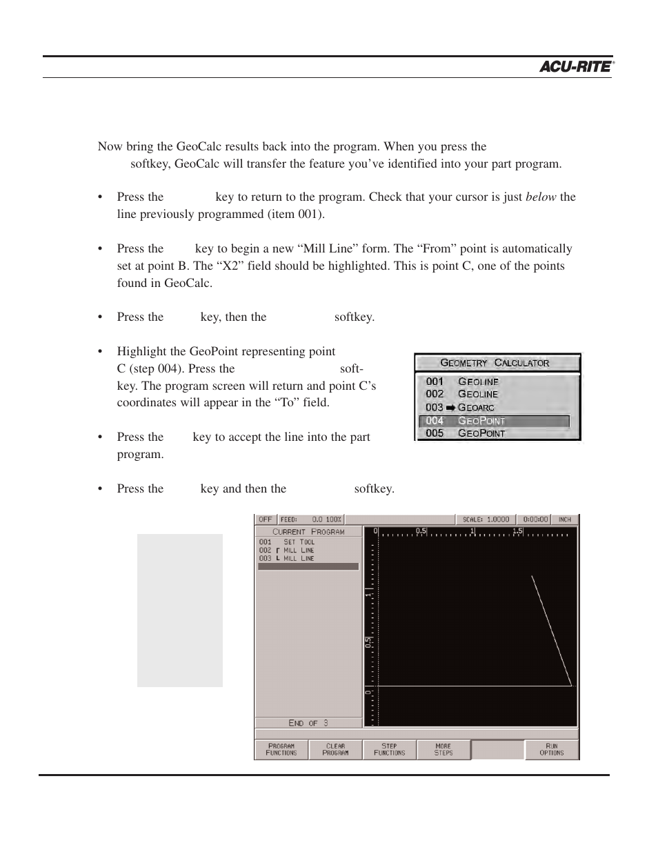 Calculator, Operation manual | ACU-RITE MILLPWR 3 Axes User Manual | Page 178 / 241