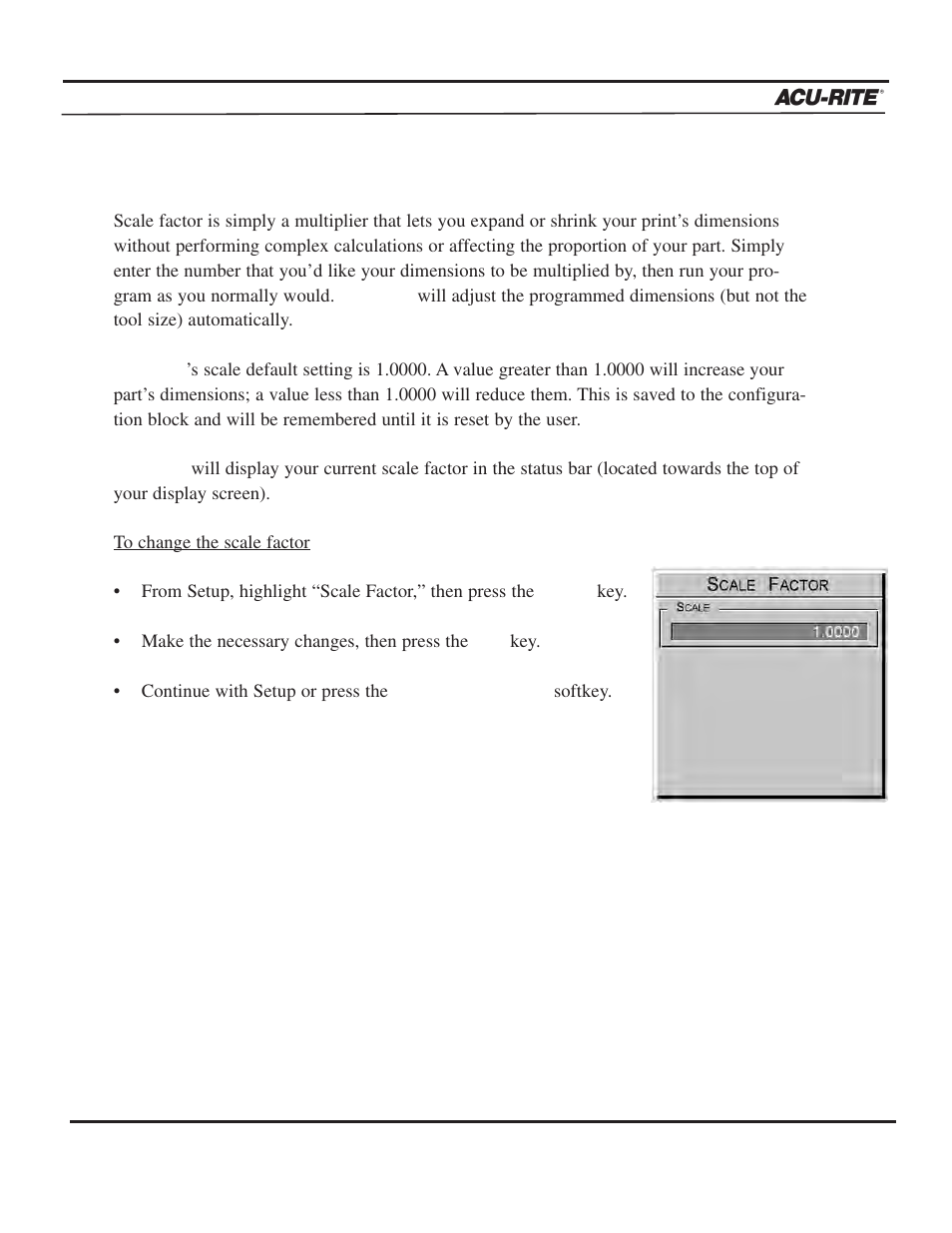 Setup, Operation manual | ACU-RITE MILLPWR 3 Axes User Manual | Page 191 / 241