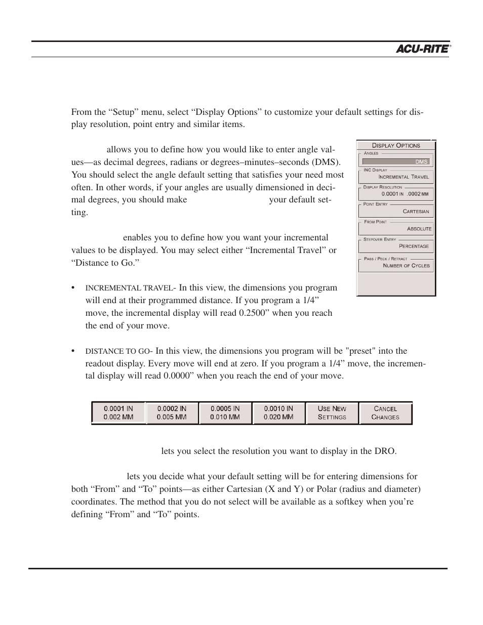 Setup, Operation manual | ACU-RITE MILLPWR 3 Axes User Manual | Page 192 / 241