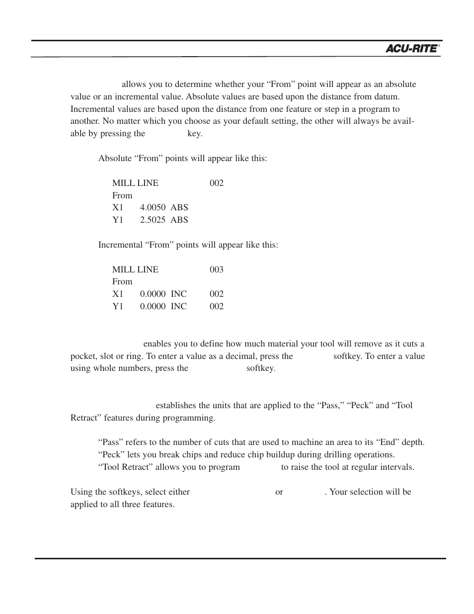 Setup, Operation manual | ACU-RITE MILLPWR 3 Axes User Manual | Page 193 / 241
