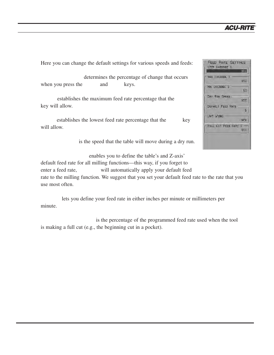 Setup, Operation manual | ACU-RITE MILLPWR 3 Axes User Manual | Page 196 / 241