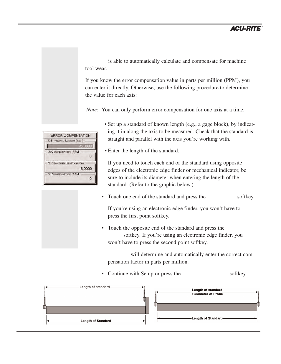 Setup, Operation manual | ACU-RITE MILLPWR 3 Axes User Manual | Page 198 / 241