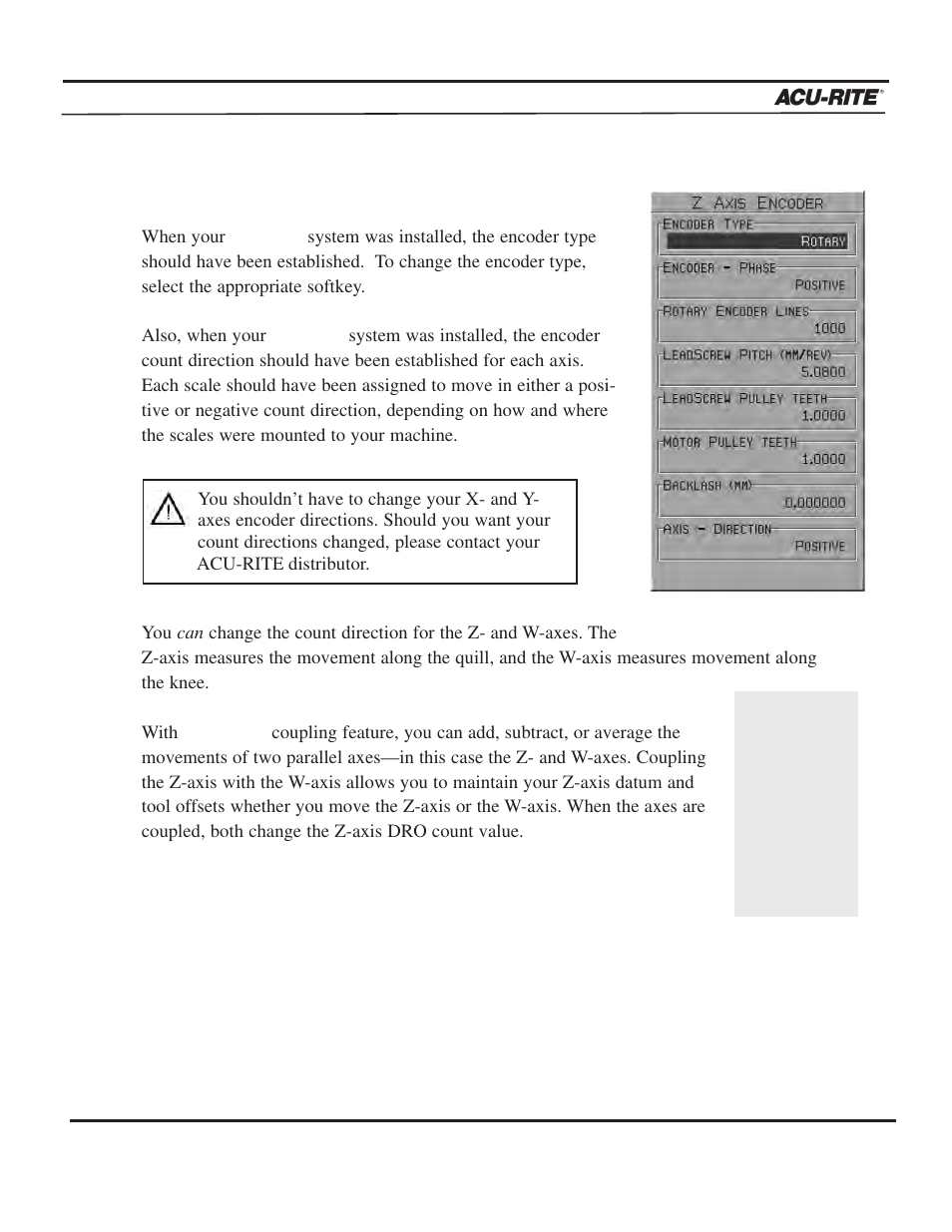 Setup, Operation manual | ACU-RITE MILLPWR 3 Axes User Manual | Page 199 / 241