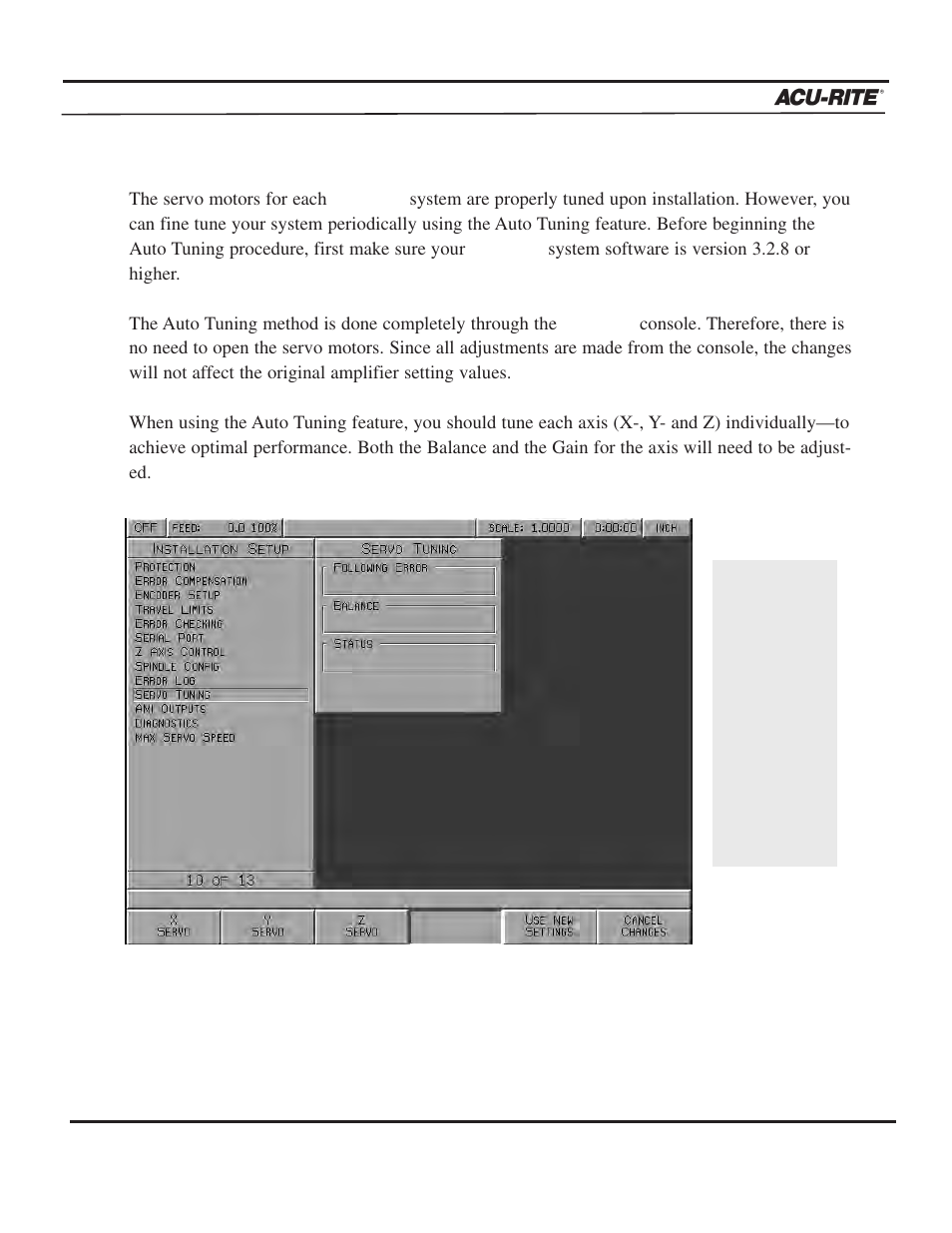 Setup, Operation manual | ACU-RITE MILLPWR 3 Axes User Manual | Page 205 / 241