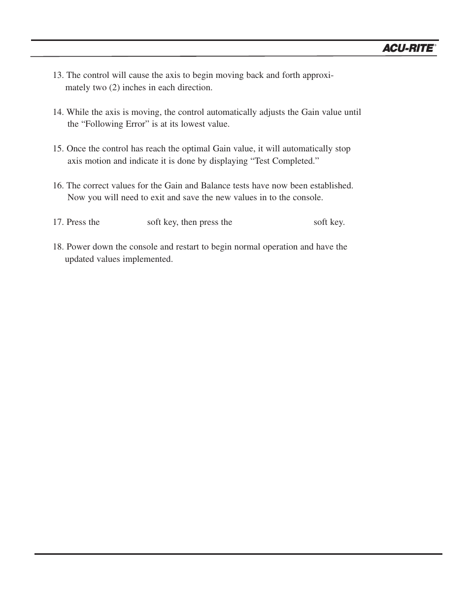 Setup | ACU-RITE MILLPWR 3 Axes User Manual | Page 207 / 241