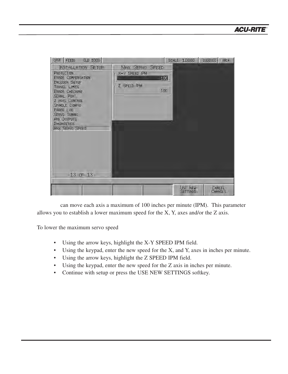 Setup | ACU-RITE MILLPWR 3 Axes User Manual | Page 219 / 241