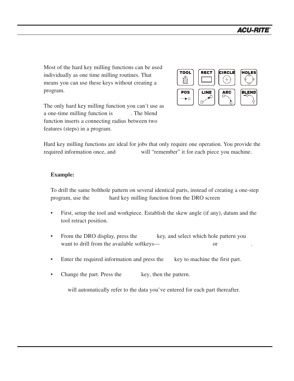 Operation manual | ACU-RITE MILLPWR 3 Axes User Manual | Page 35 / 241