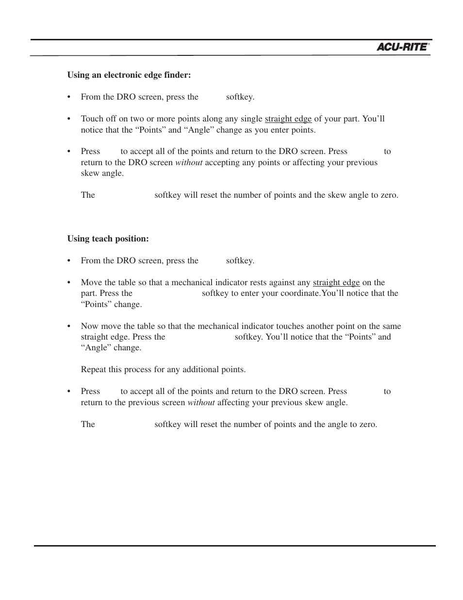 Programming, Operation manual | ACU-RITE MILLPWR 3 Axes User Manual | Page 45 / 241