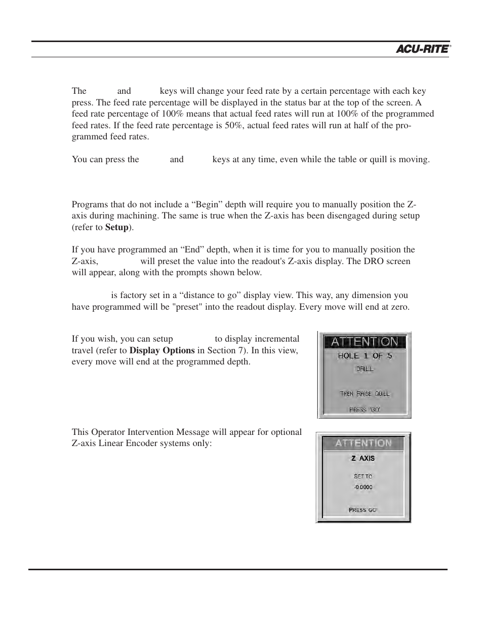Programming, Operation manual | ACU-RITE MILLPWR 3 Axes User Manual | Page 52 / 241