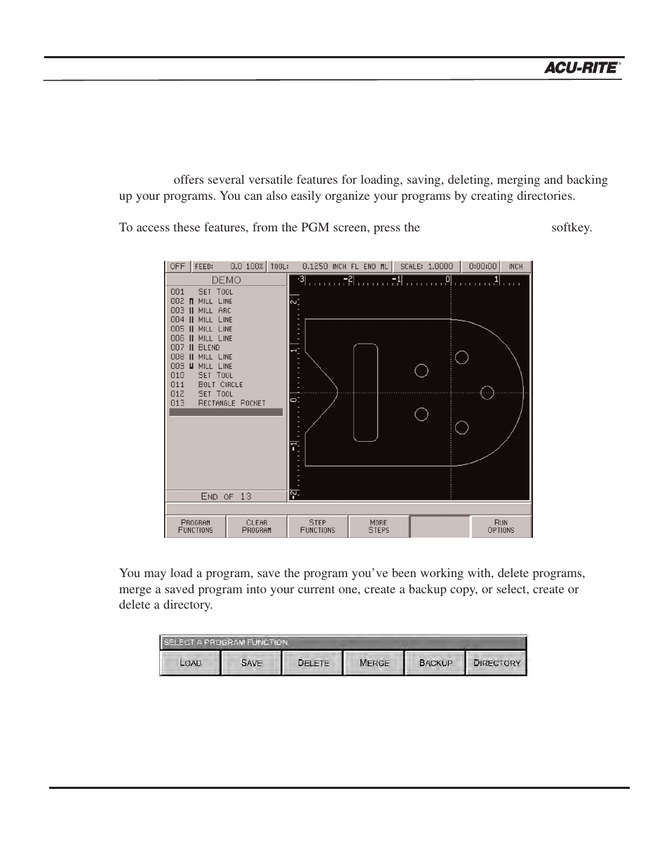 Programming | ACU-RITE MILLPWR 3 Axes User Manual | Page 53 / 241