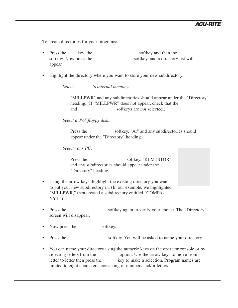 Programming, Operation manual | ACU-RITE MILLPWR 3 Axes User Manual | Page 56 / 241