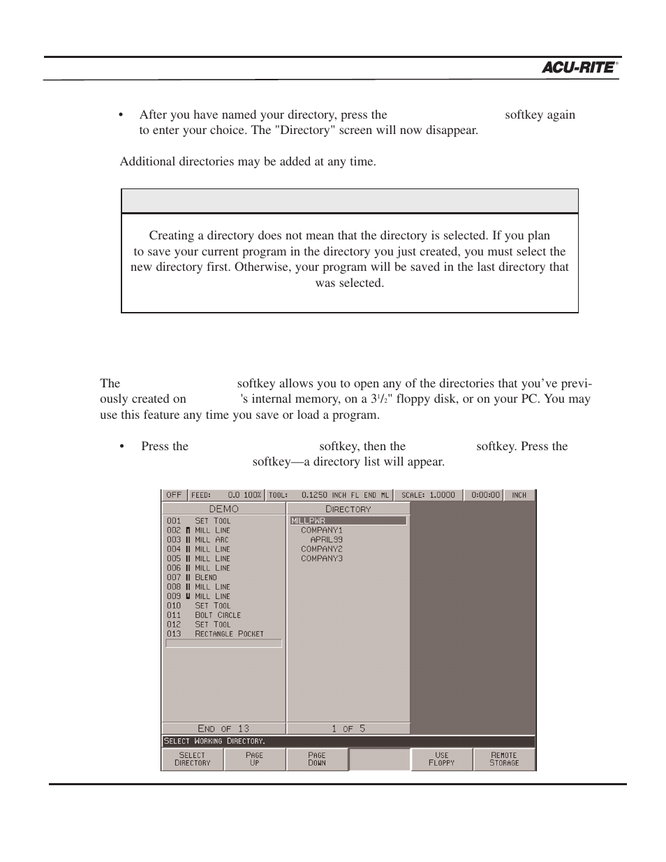 Programming, Operation manual | ACU-RITE MILLPWR 3 Axes User Manual | Page 57 / 241