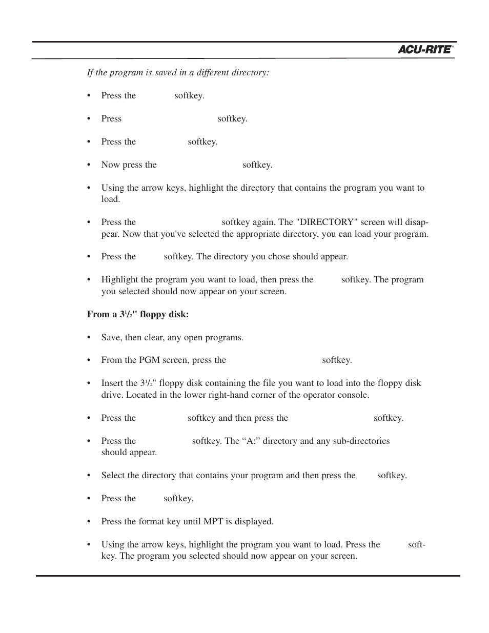 Programming, Operation manual | ACU-RITE MILLPWR 3 Axes User Manual | Page 63 / 241