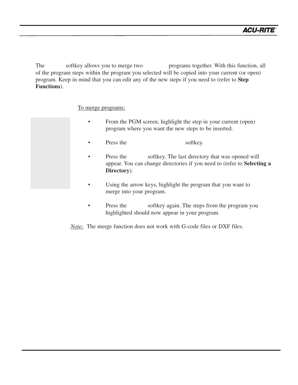 Programming, Operation manual | ACU-RITE MILLPWR 3 Axes User Manual | Page 73 / 241