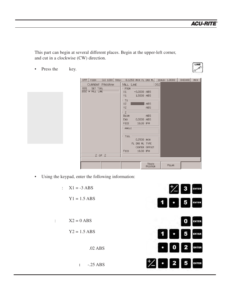 Demonstration | ACU-RITE MILLPWR 3 Axes User Manual | Page 80 / 241