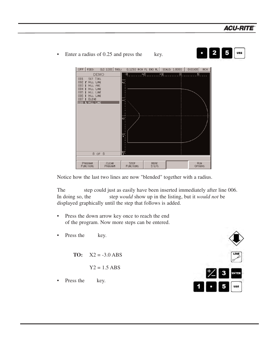 Demonstration | ACU-RITE MILLPWR 3 Axes User Manual | Page 87 / 241