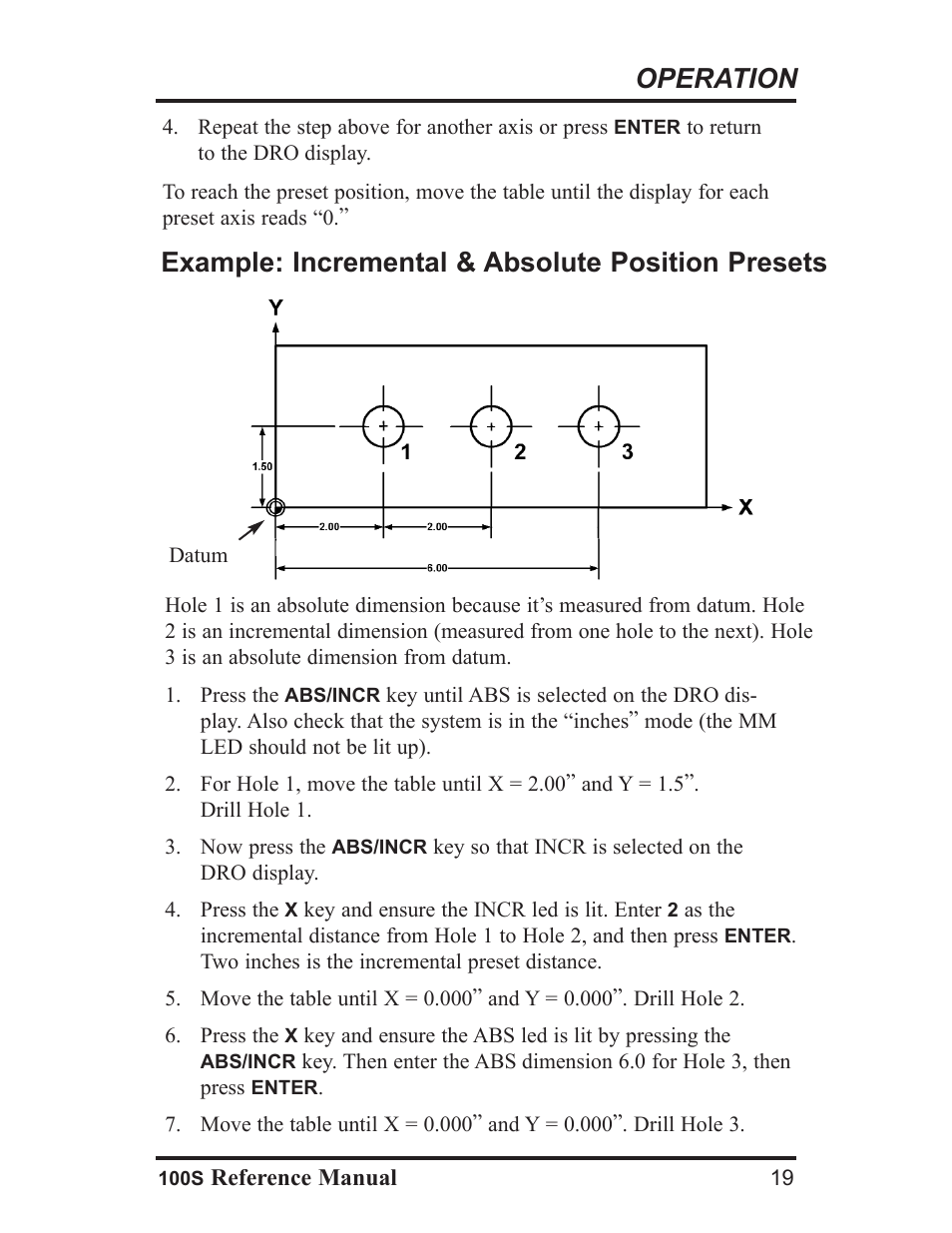 ACU-RITE 100S User Manual | Page 22 / 42