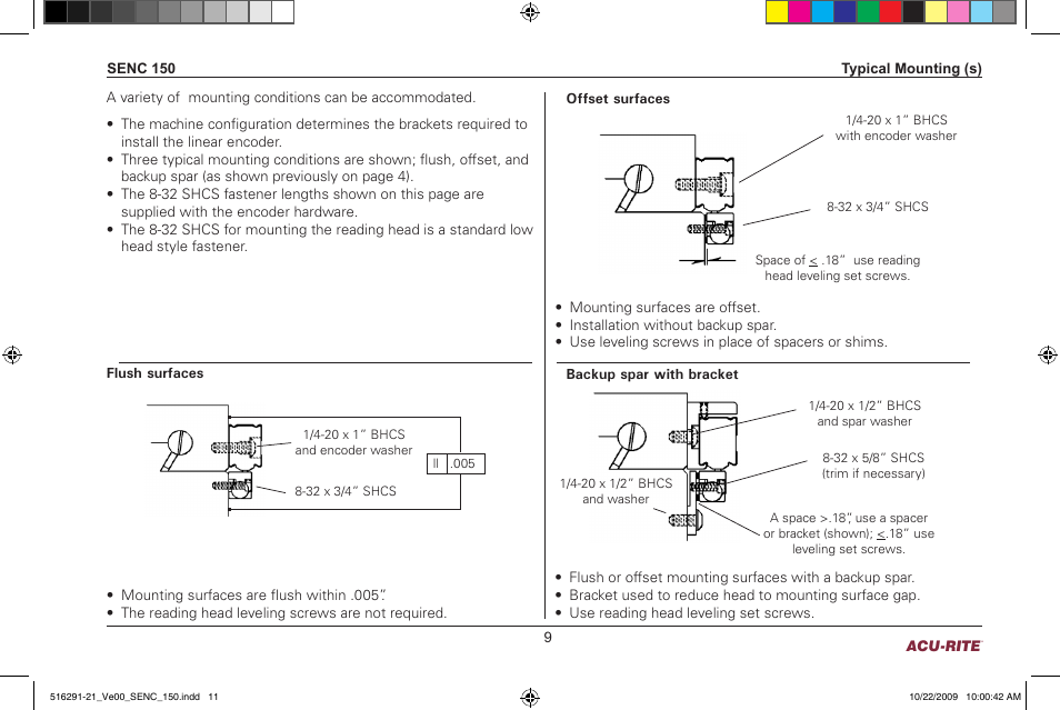 ACU-RITE SENC 150 User Manual | Page 11 / 24