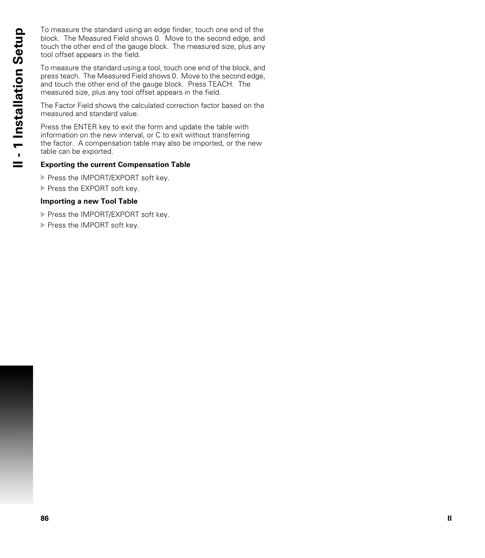 Ii - 1 installation set u p | ACU-RITE 300S User Manual | Page 100 / 120