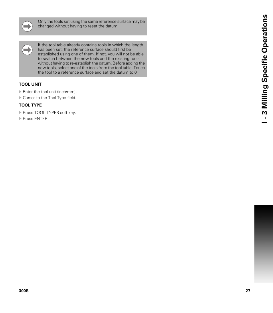 I - 3 milling specific oper ations | ACU-RITE 300S User Manual | Page 41 / 120