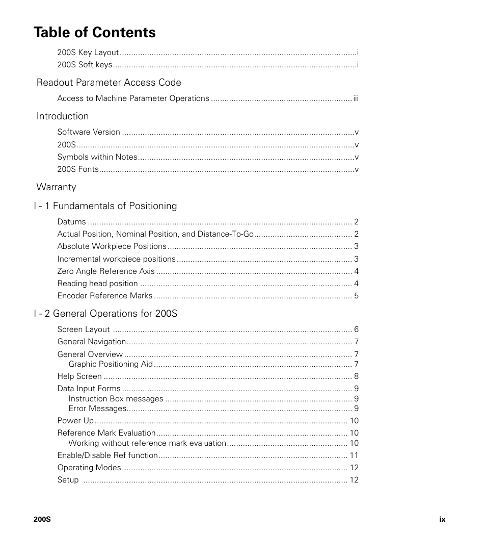 ACU-RITE 200S User Manual | Page 11 / 98