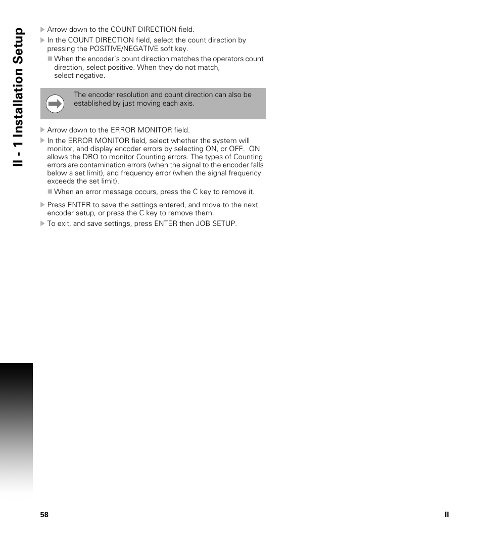 Ii - 1 installation set u p | ACU-RITE 200S User Manual | Page 72 / 98