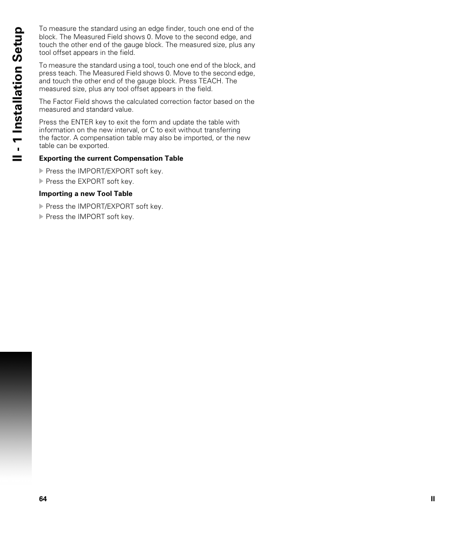 Ii - 1 installation set u p | ACU-RITE 200S User Manual | Page 78 / 98