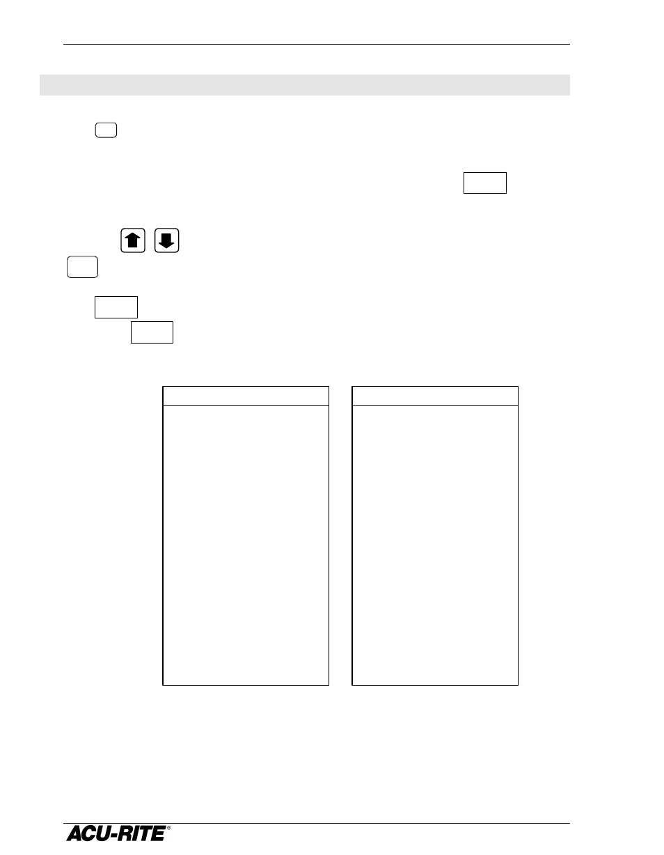 Setup | ACU-RITE VRO 300T User Manual | Page 39 / 61