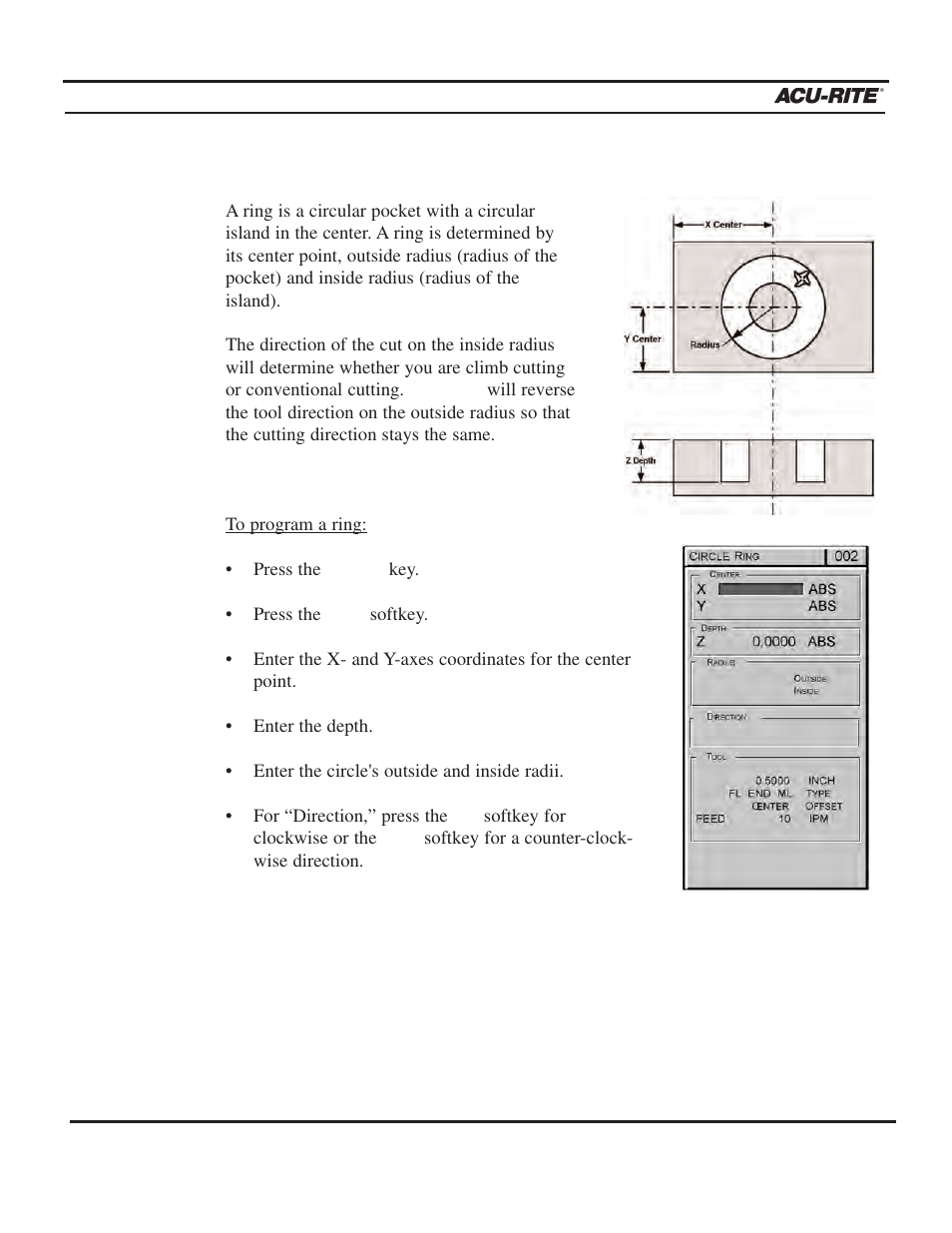 Program steps | ACU-RITE MILLPWR 2 Axes User Manual | Page 114 / 225