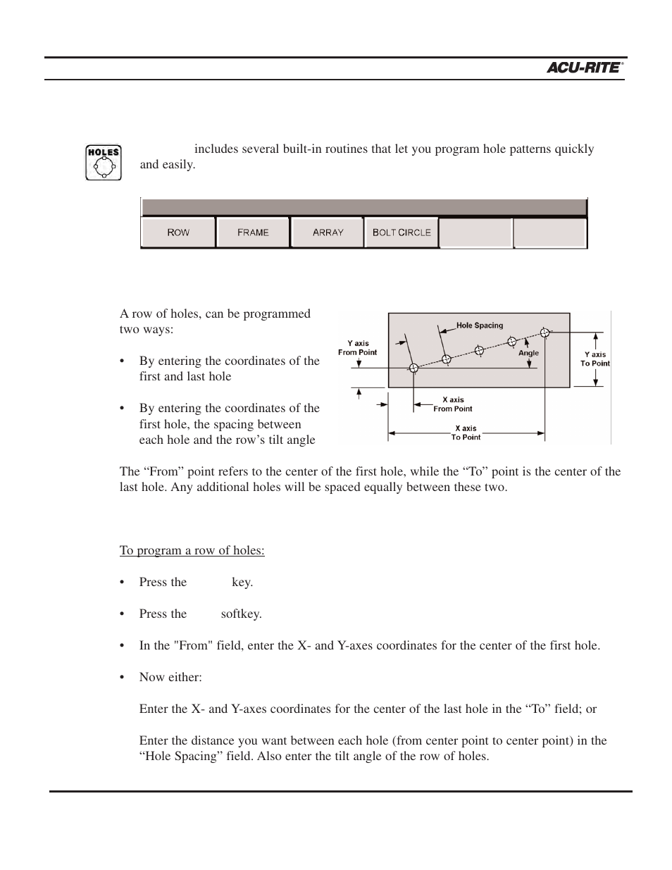 Program steps | ACU-RITE MILLPWR 2 Axes User Manual | Page 116 / 225