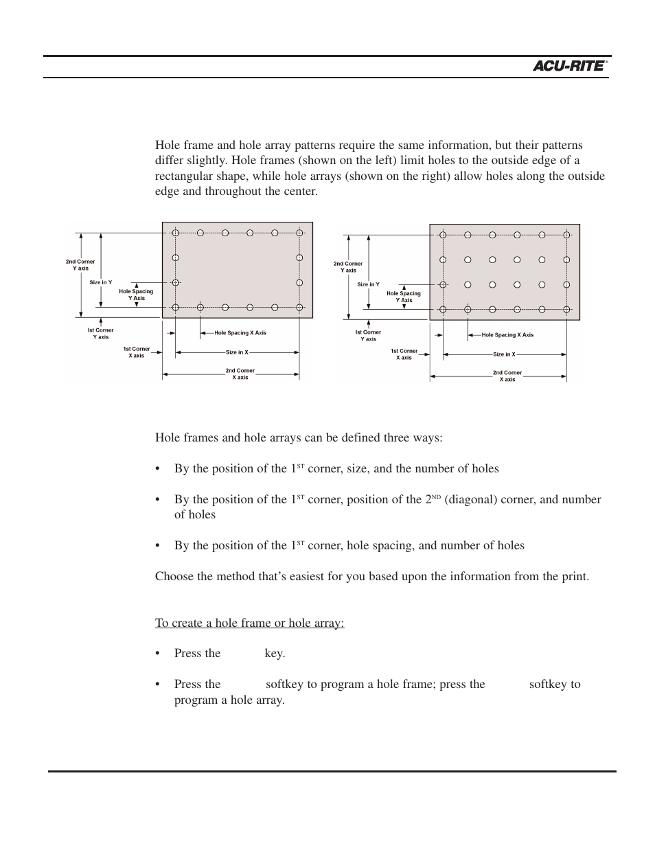 Program steps, Operation manual | ACU-RITE MILLPWR 2 Axes User Manual | Page 118 / 225