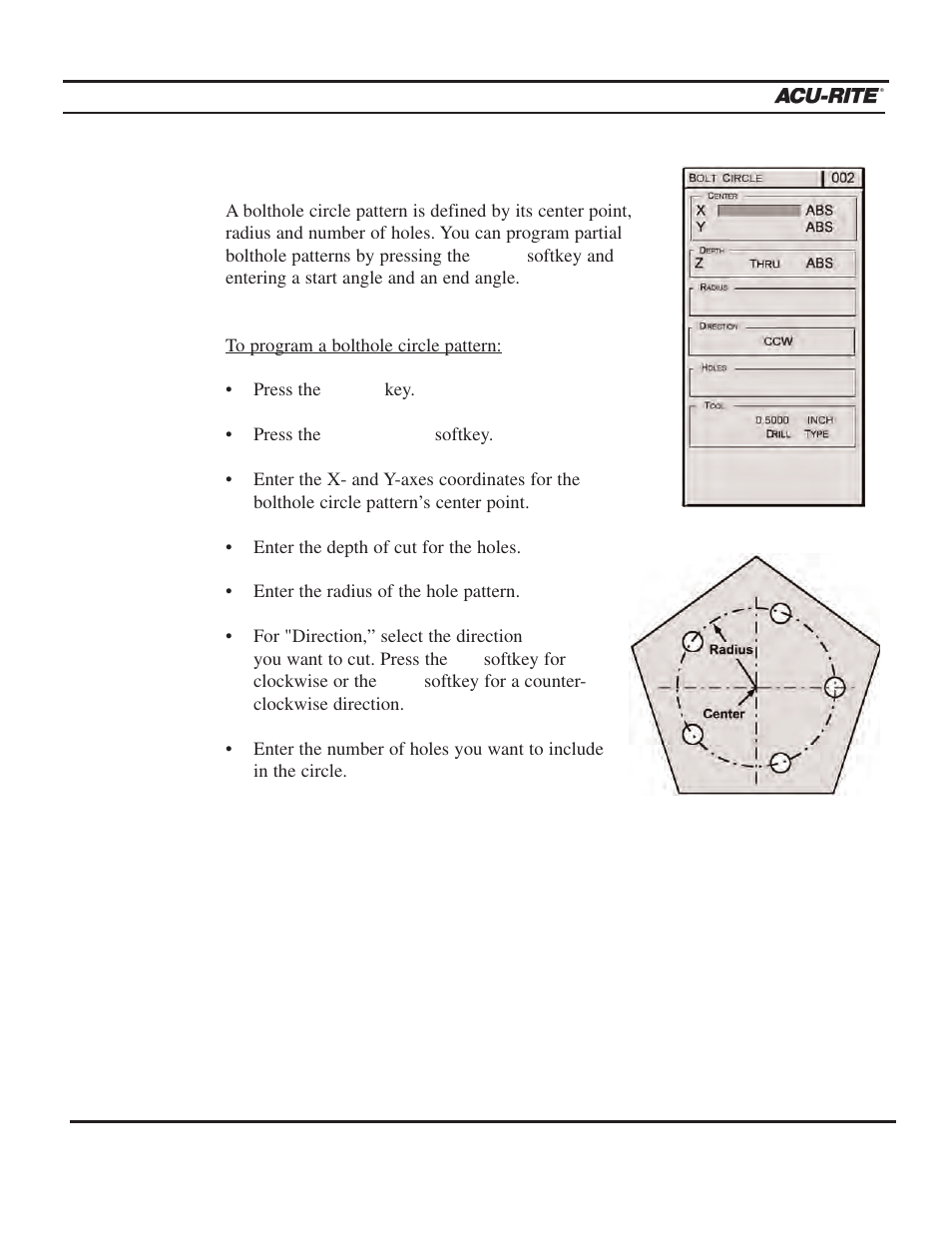 Program steps | ACU-RITE MILLPWR 2 Axes User Manual | Page 120 / 225