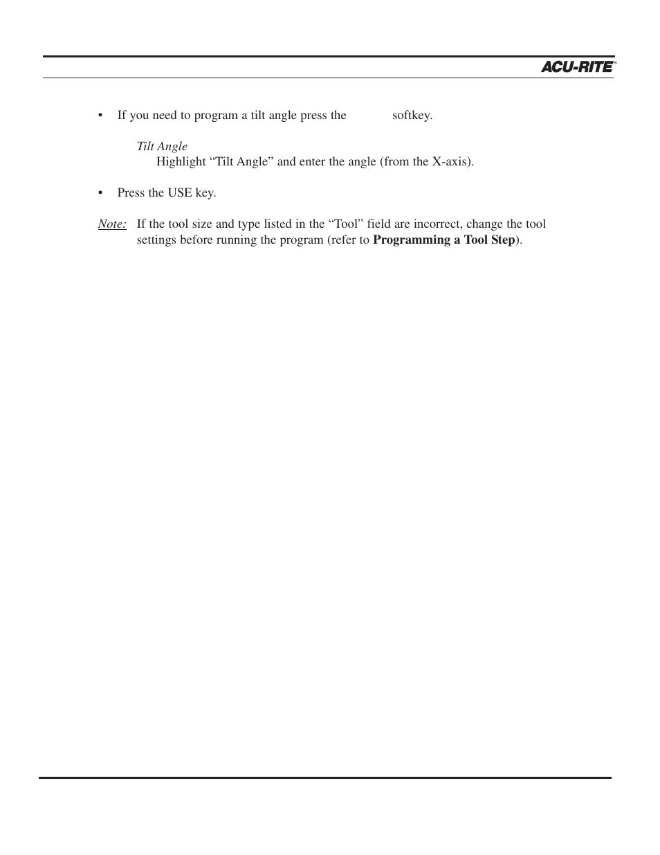 Program steps | ACU-RITE MILLPWR 2 Axes User Manual | Page 135 / 225