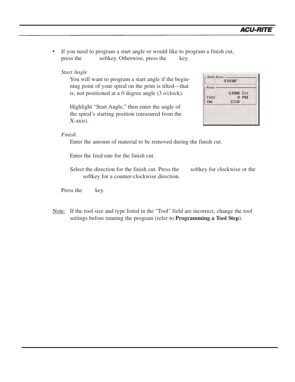 Program steps, Operation manual | ACU-RITE MILLPWR 2 Axes User Manual | Page 142 / 225