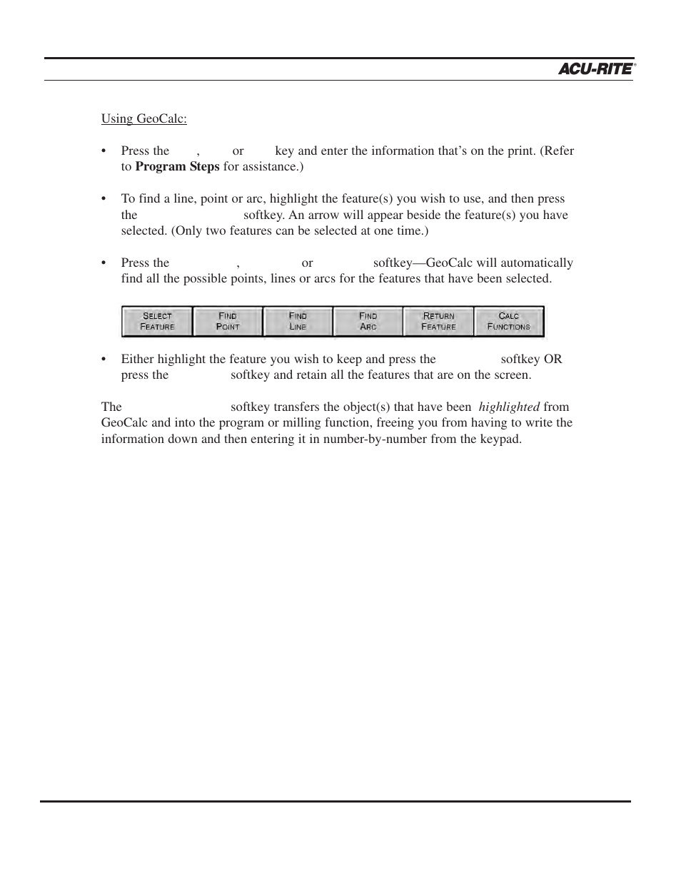 Calculator, Operation manual | ACU-RITE MILLPWR 2 Axes User Manual | Page 157 / 225