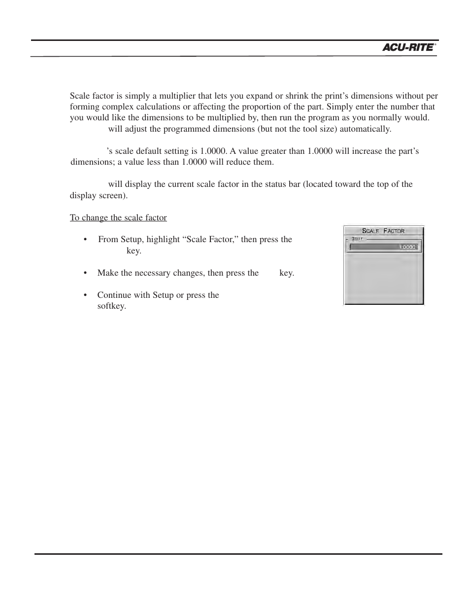 Setup, Operation manual | ACU-RITE MILLPWR 2 Axes User Manual | Page 180 / 225