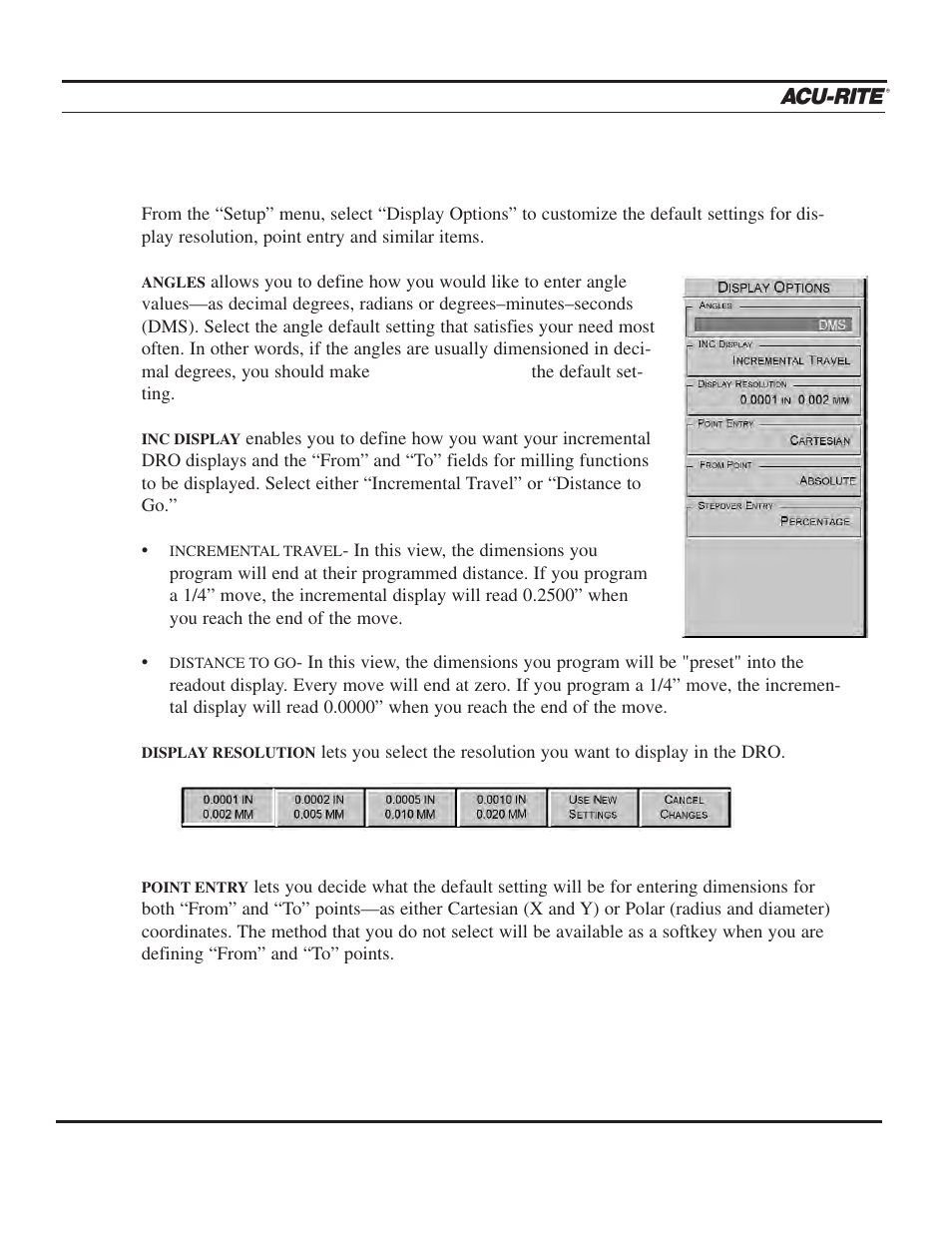 Setup, Operation manual | ACU-RITE MILLPWR 2 Axes User Manual | Page 181 / 225