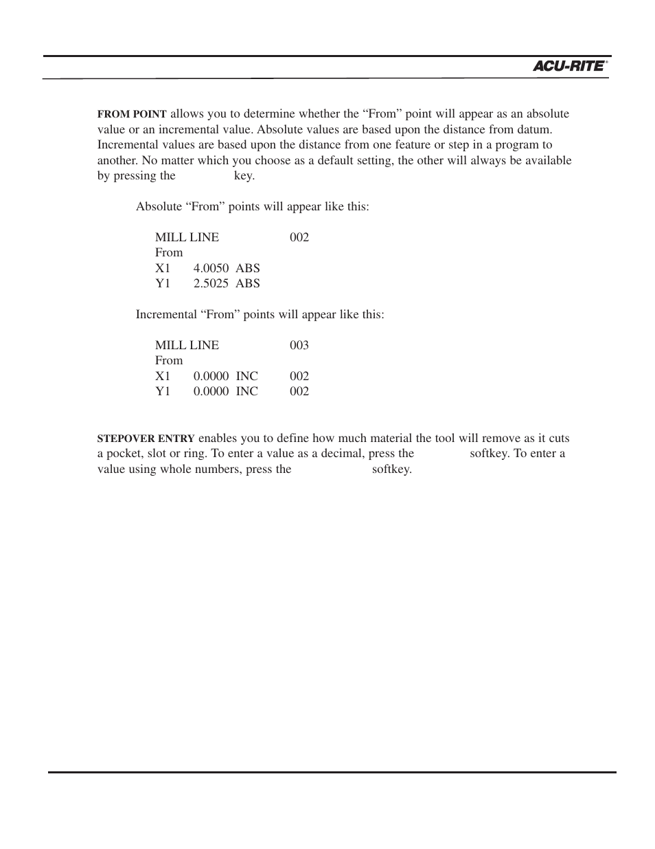 Setup | ACU-RITE MILLPWR 2 Axes User Manual | Page 182 / 225